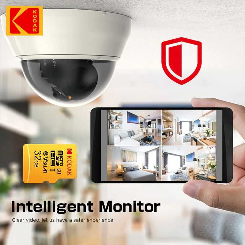 Карта памяти KODAK Micro SD, 32, 64 ГБ, TF-карта 4K, класс 10
