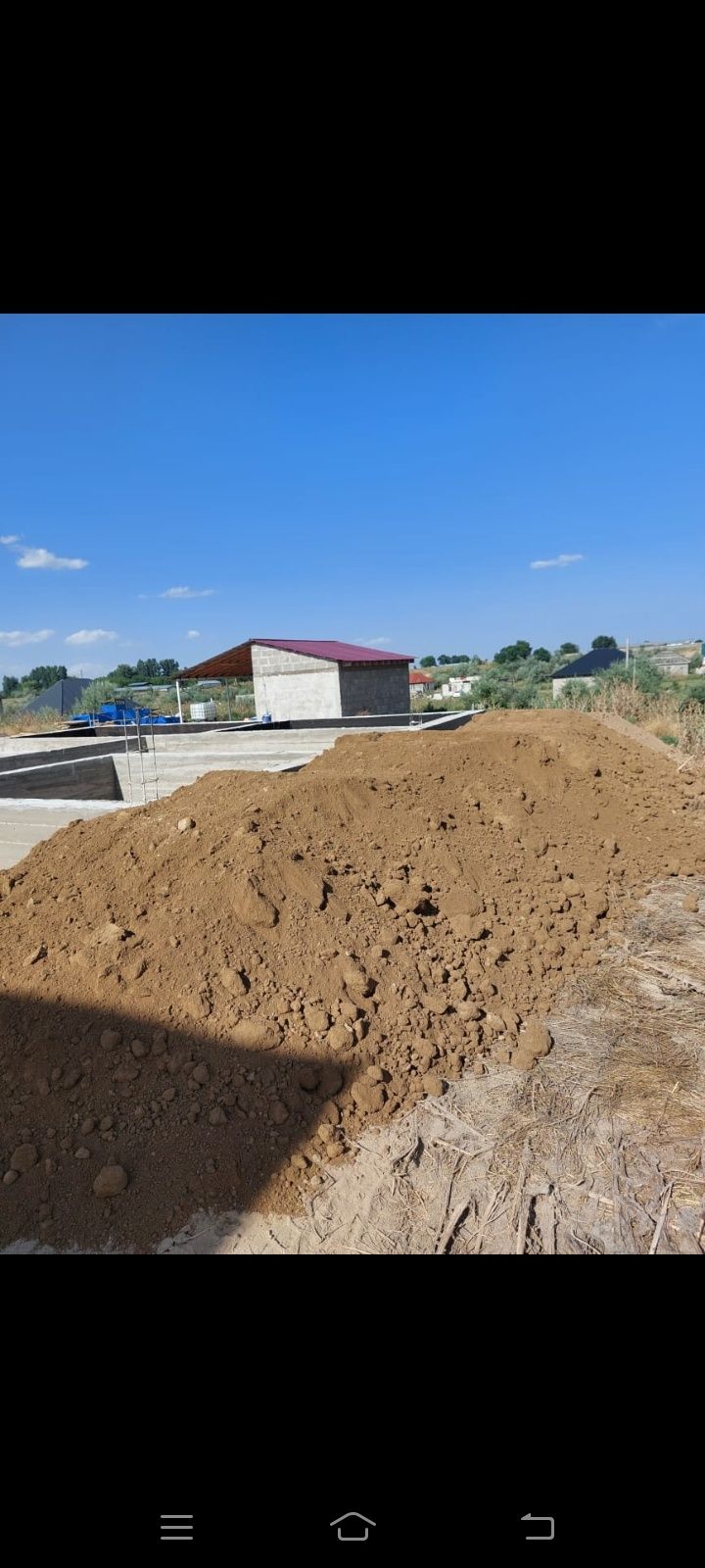 Засыпка фундамента, топырак, грунт, глина, балласт