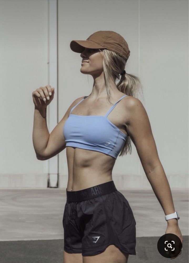 Gymshark оригинал шорты топ бра женский спортивный костюм фитнес