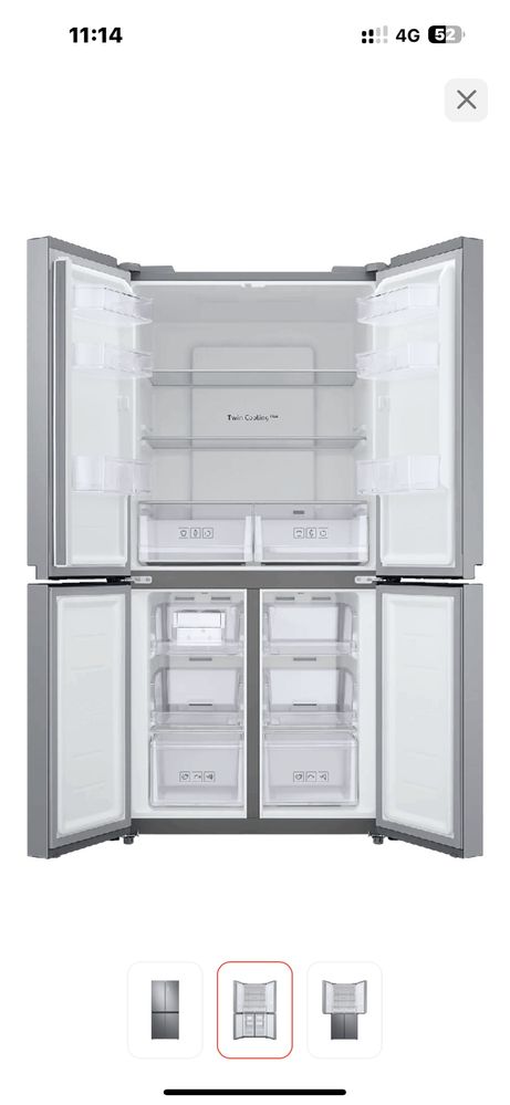 Холодильник Samsung RF48A4000M9/WT серебристый