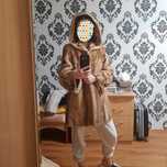 Шуба из меха норки женская выше колена