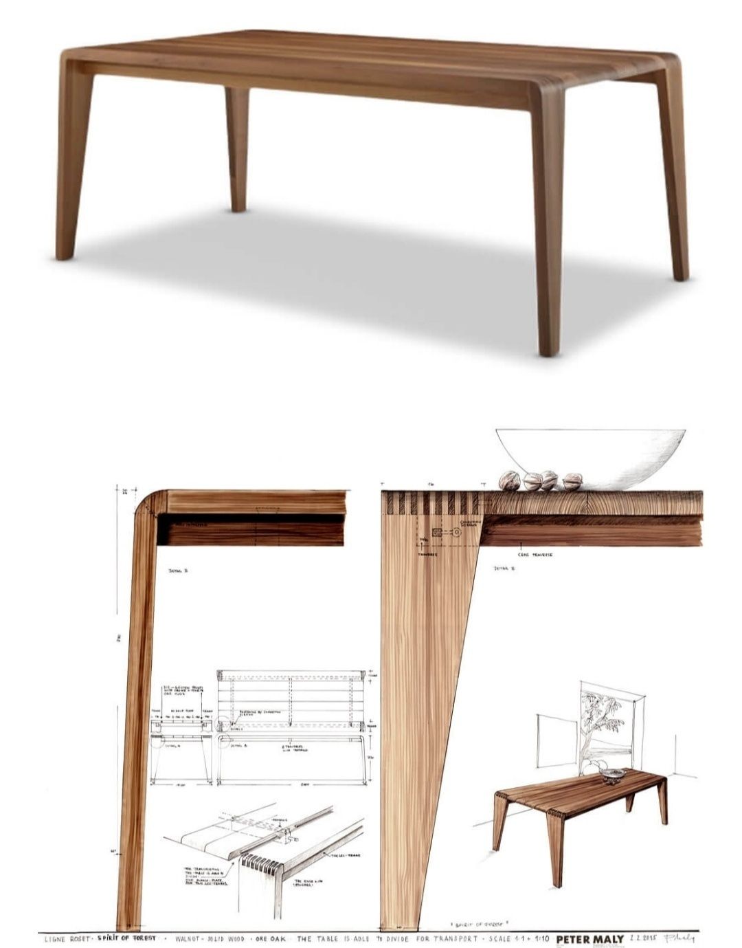 Обеденный стол Ligne Roset, дизайнерский
