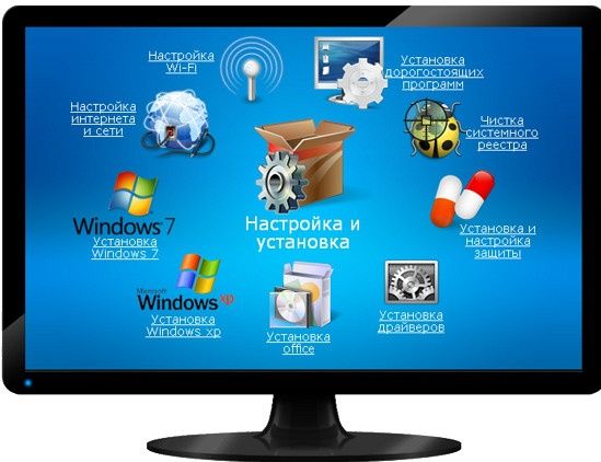 Установка windows, установка и настройка программ, а также ремонт ПК