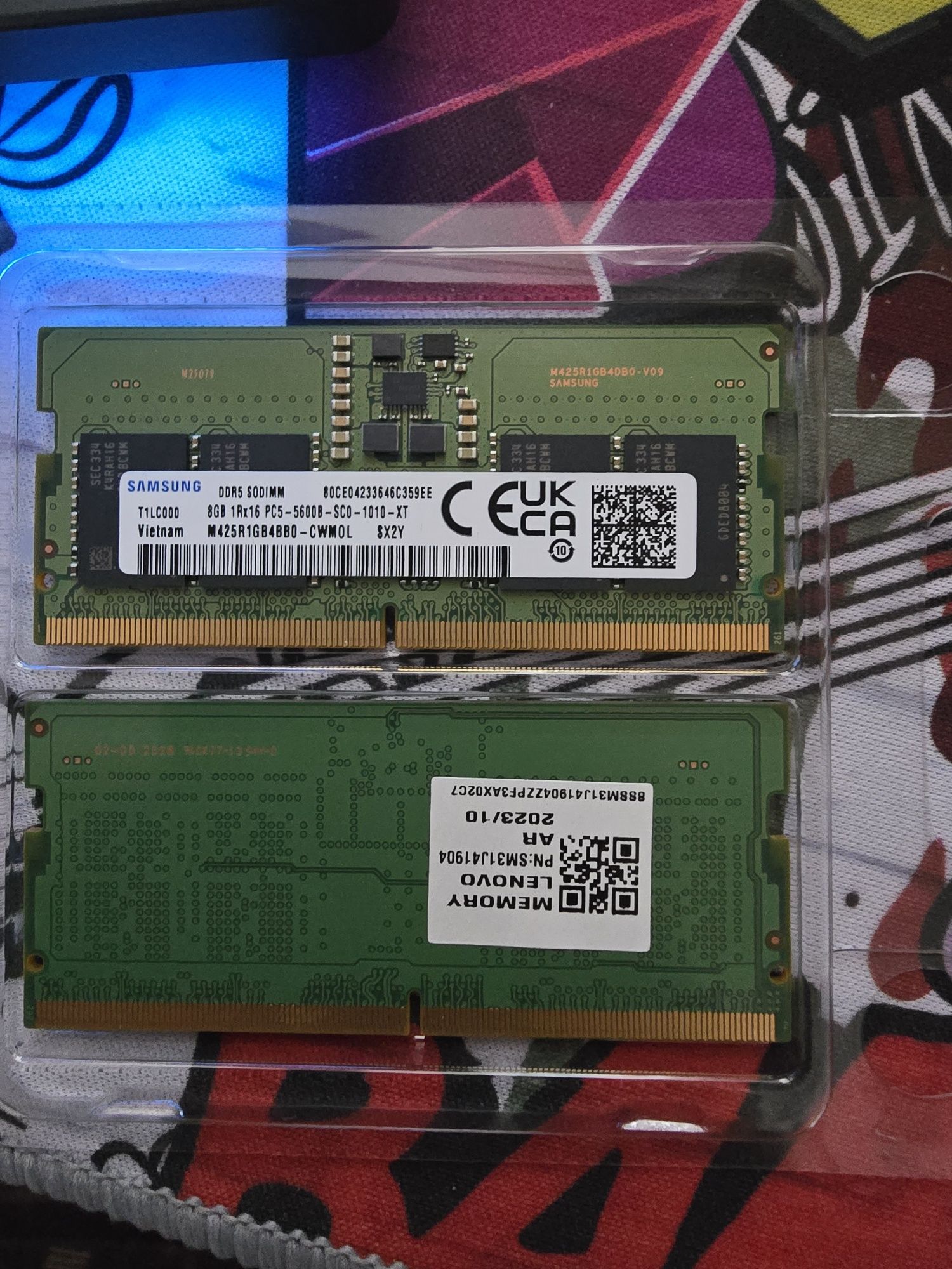 Продам новую оперативную память для ноутбука 2x 8GB DDR5