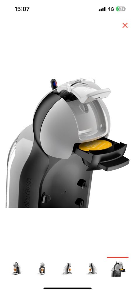 Кофемашина Krups Dolce Gusto KP123B10 Mini ME серебристый, черный