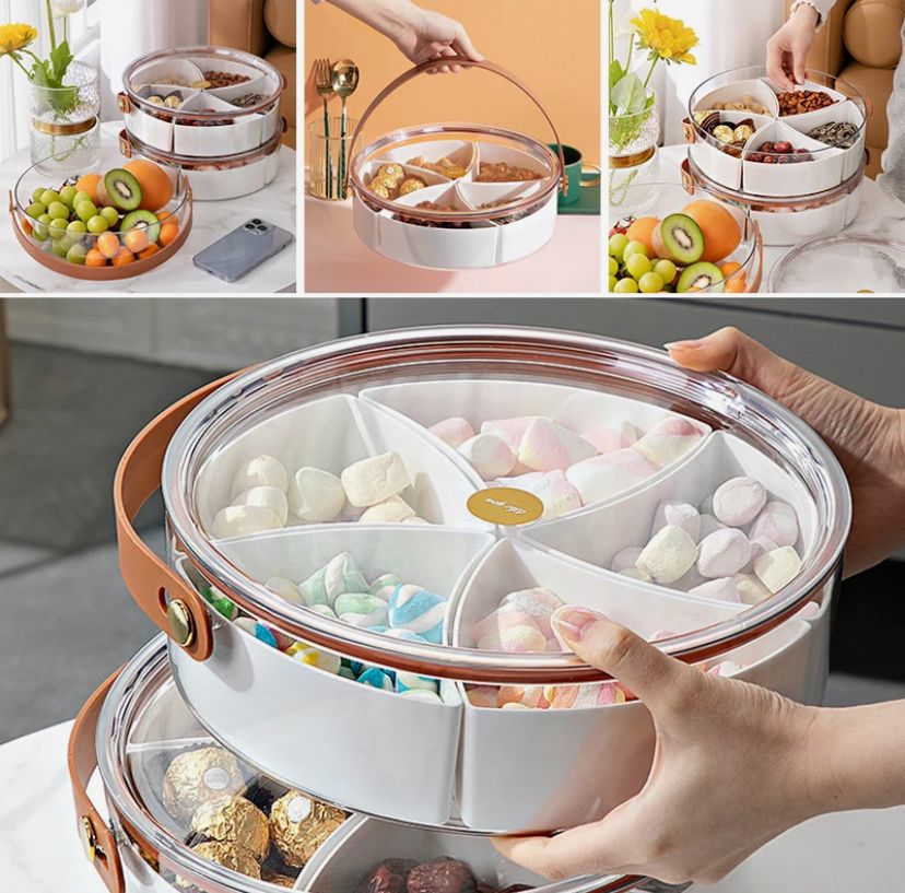 НОВЫЙ Контейнер для хранения с крышкой и ручкой (на 5 секций)