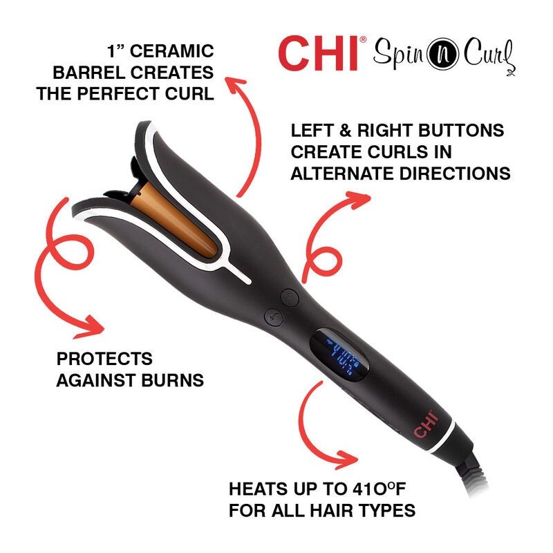 Керлер утюжок завивка волос Chi SpiN Curl фен стайлер как Dyson Дайсон