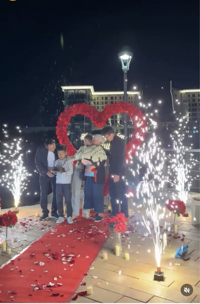 Оформление : Туған күніңізбен Анашым; Happy birthday; Marry me