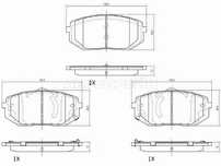 Колодки тормозные Спереди       Hyundai Tucson