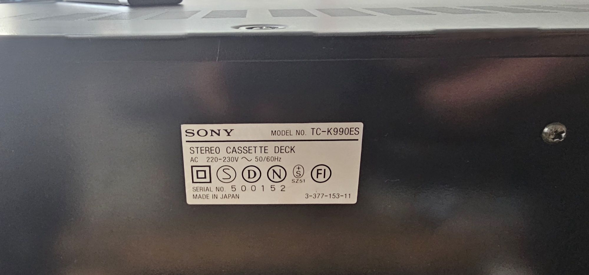 Кассетная дека Sony TC-K990ES