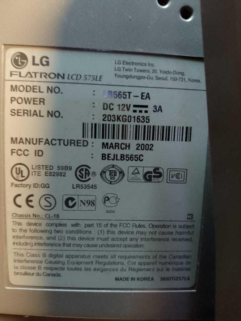 ЖК монитор 15" LG FLATRON LCD575LE