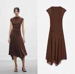 Платье Zara коричневвй цвет