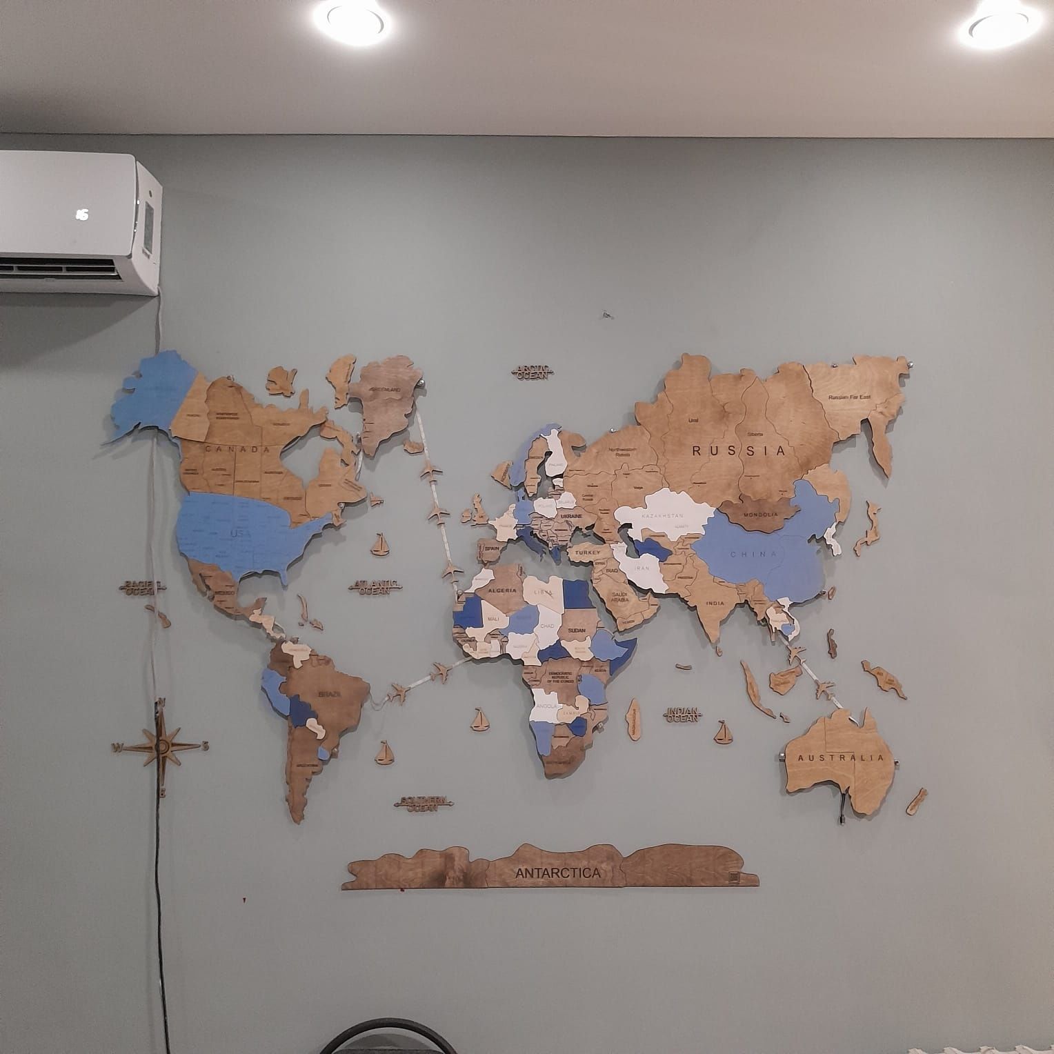 Карта Мира с подсветкой