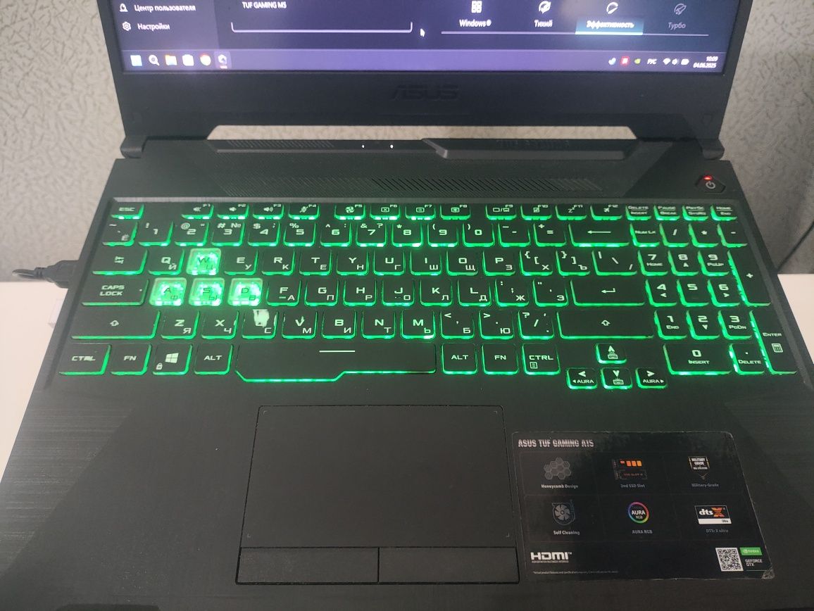 Asus TUF gaming A15 +мышь, клава, подставка