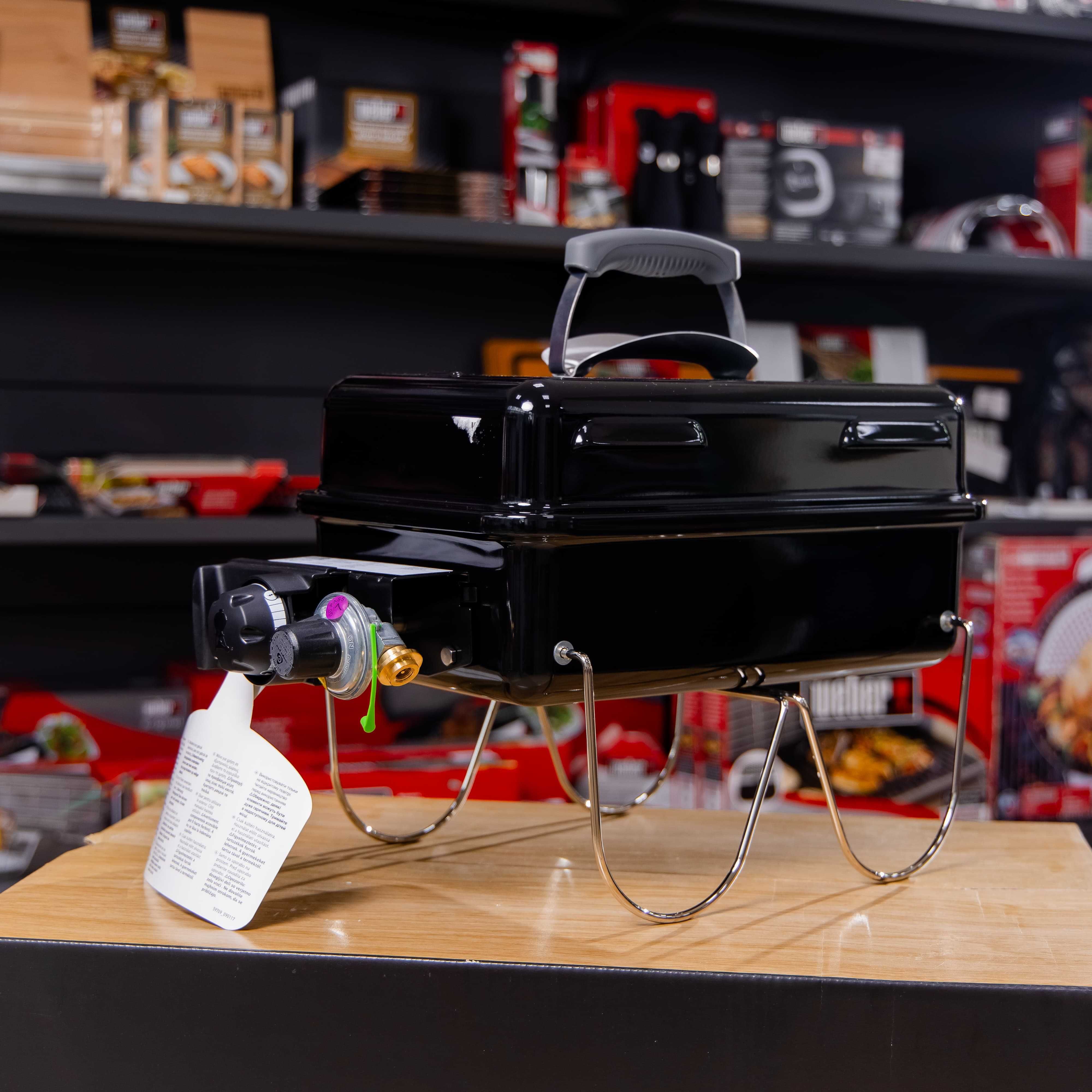 Гриль газовый портативный Weber Go-Anywhere, чёрный