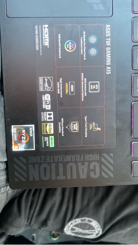Игровой ноутбук ASUS A15