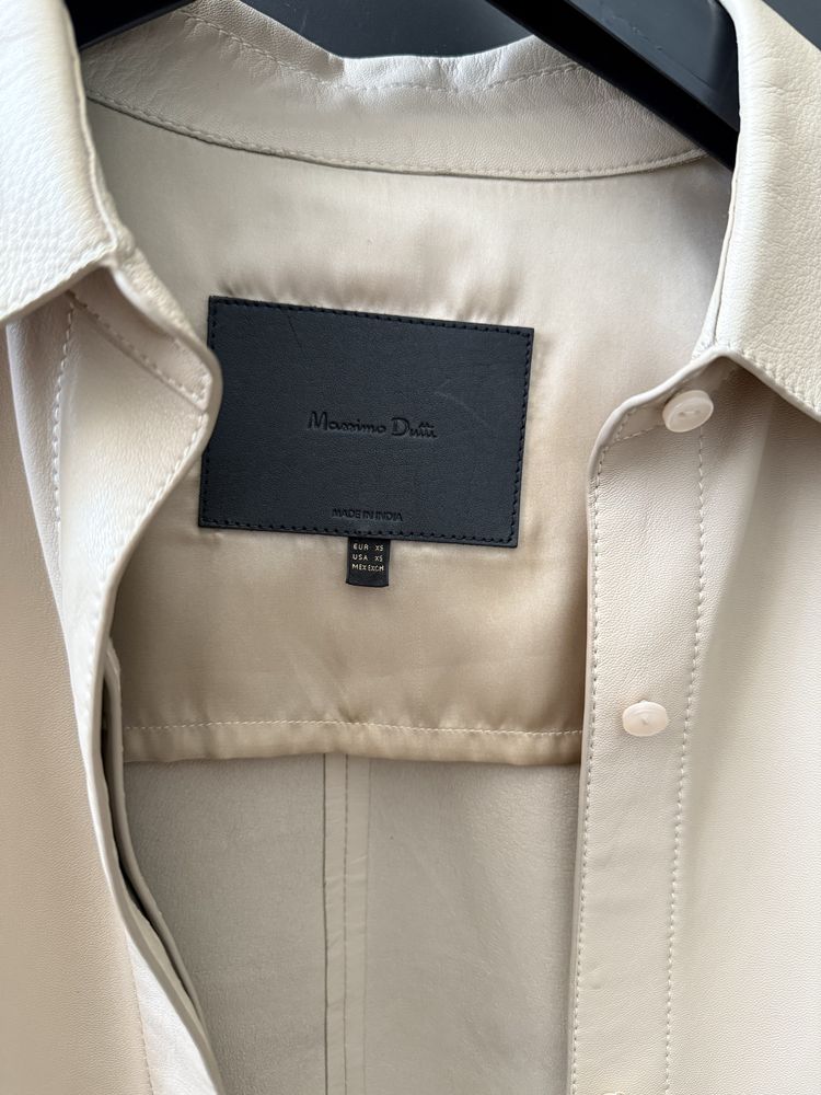 Massimo dutti рубашка из чистой телечьей кожи