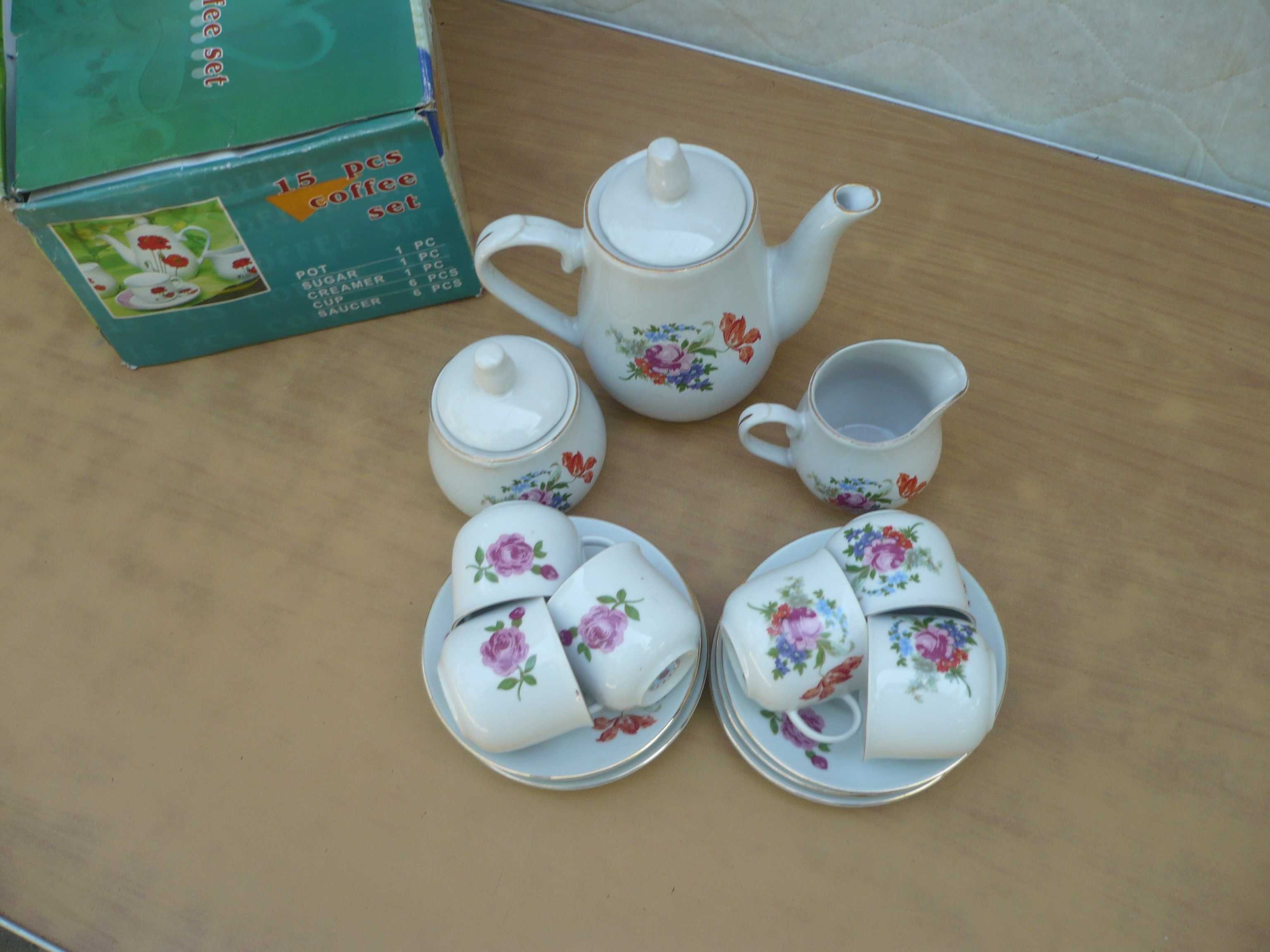 Кофейный керамический сервиз на 6 персон Gaoxiong Porcelain Fine.