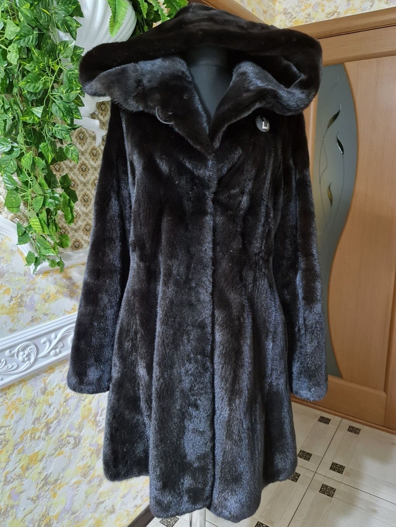Шикарная Норковая Шуба "BLACKGLAMA",Красивая Оригинал ГРЕЦИЯ,