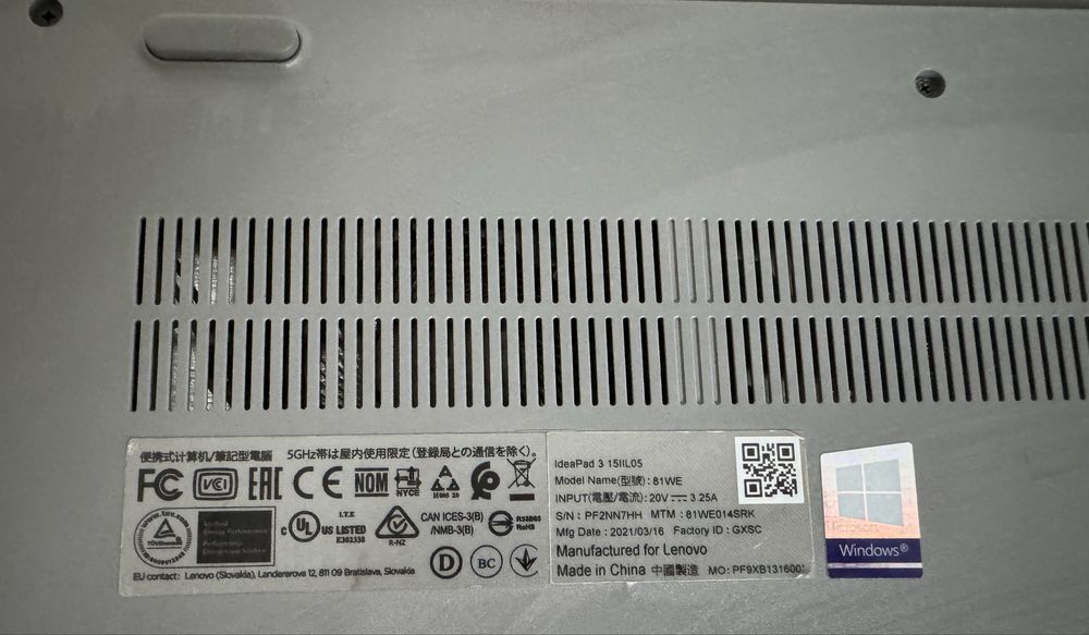 Продам Lenovo IdeaPad 3 15IIL05