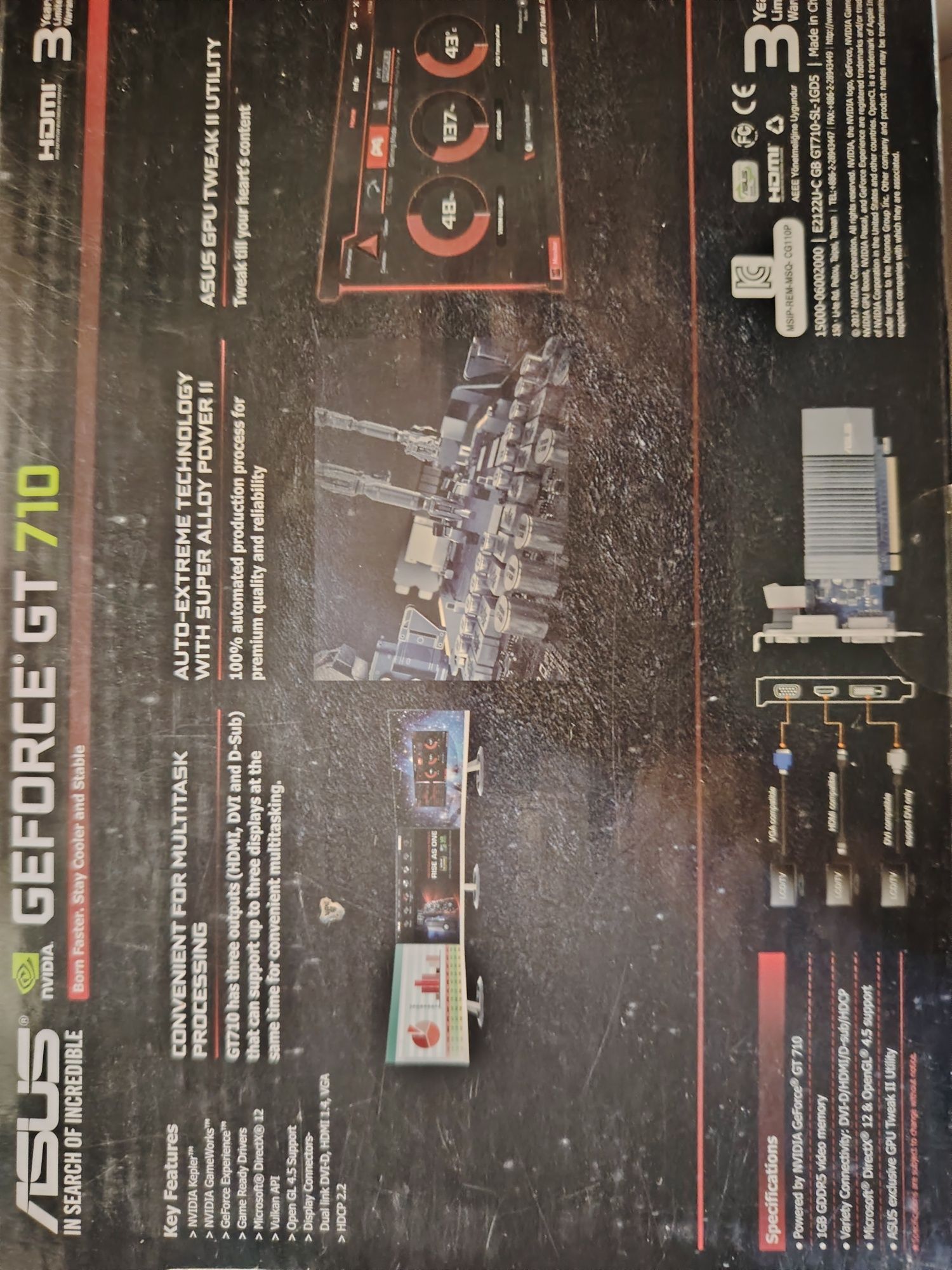 Игровая видеокарта Nvidia GT 710 1Gb