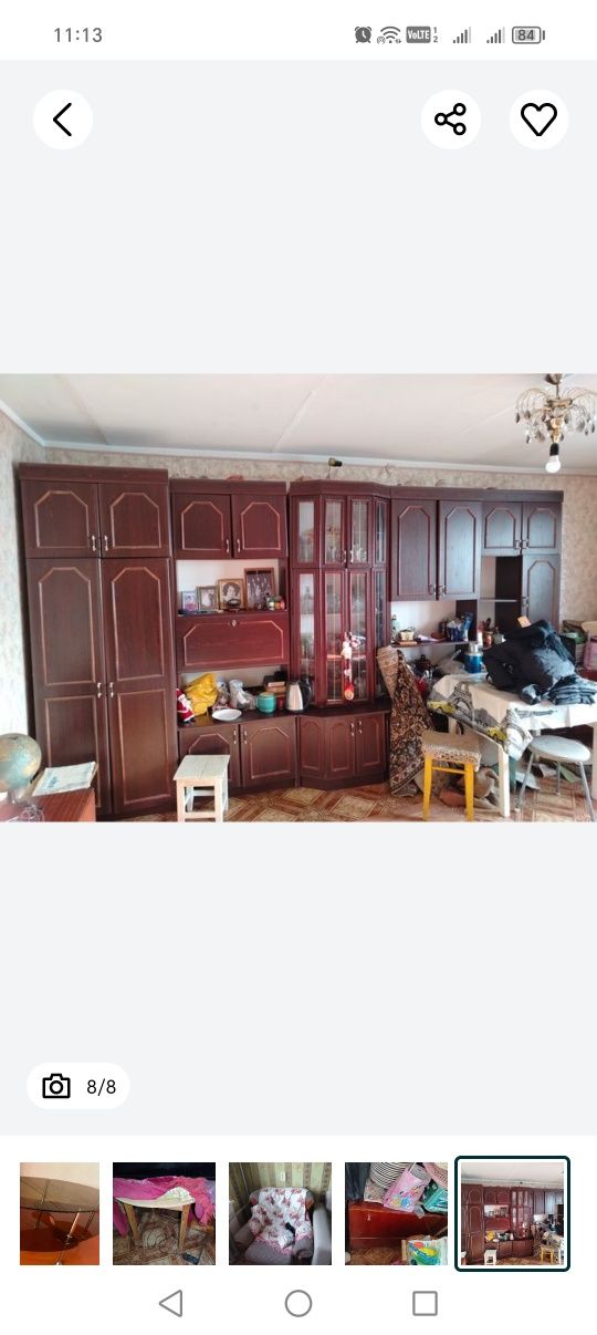 Продам красивую коричневую стенку 5 секций