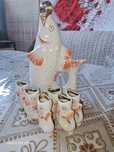 Продам стариный набор для водки рыбка