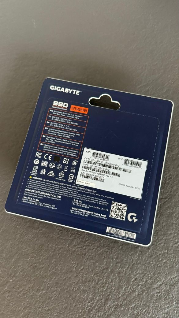 SSD Gigabyte 256Gb