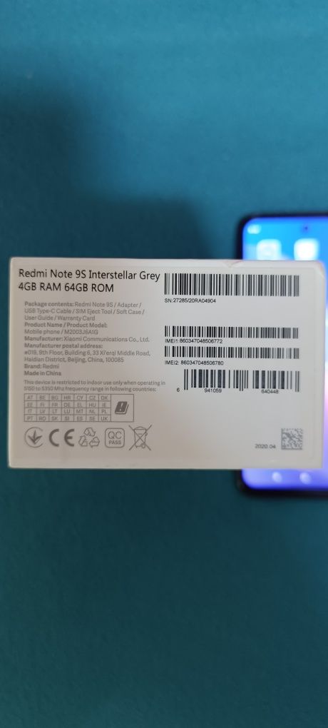 Продам смартфог Xiaomi Redmi Note 9S