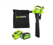 Аккумуляторный воздуходув-пылесос Greenworks