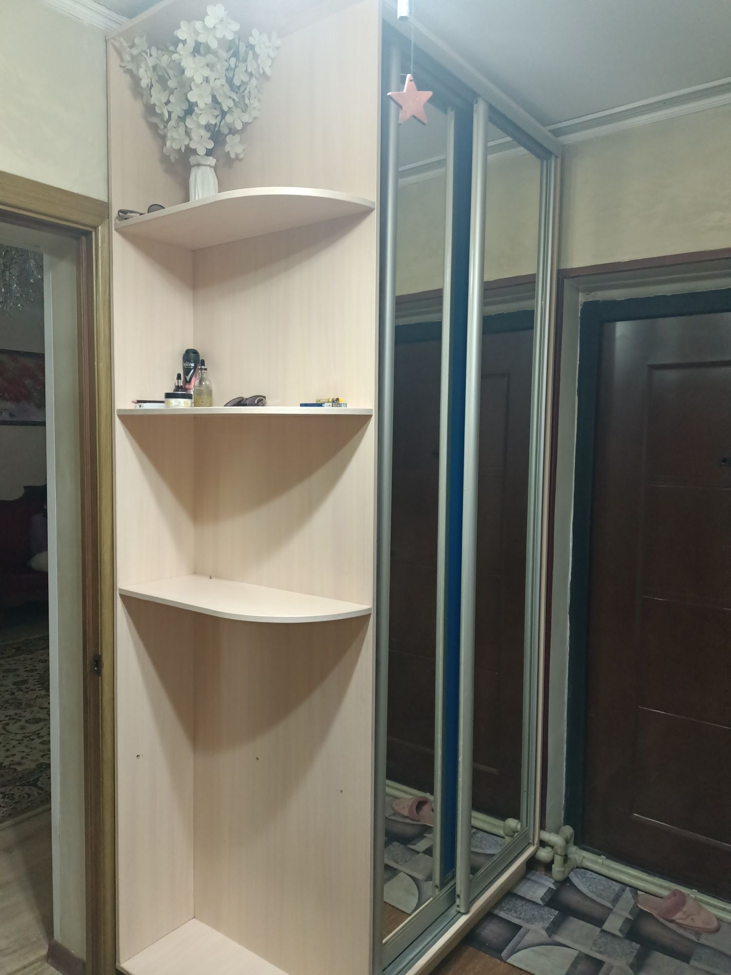 Диван, красная дорожка, прихожая