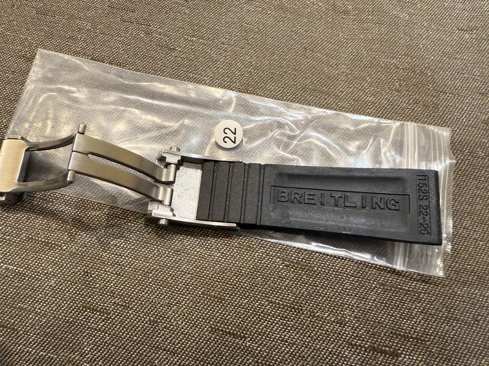 Ремень каучук Breitling 22*20мм