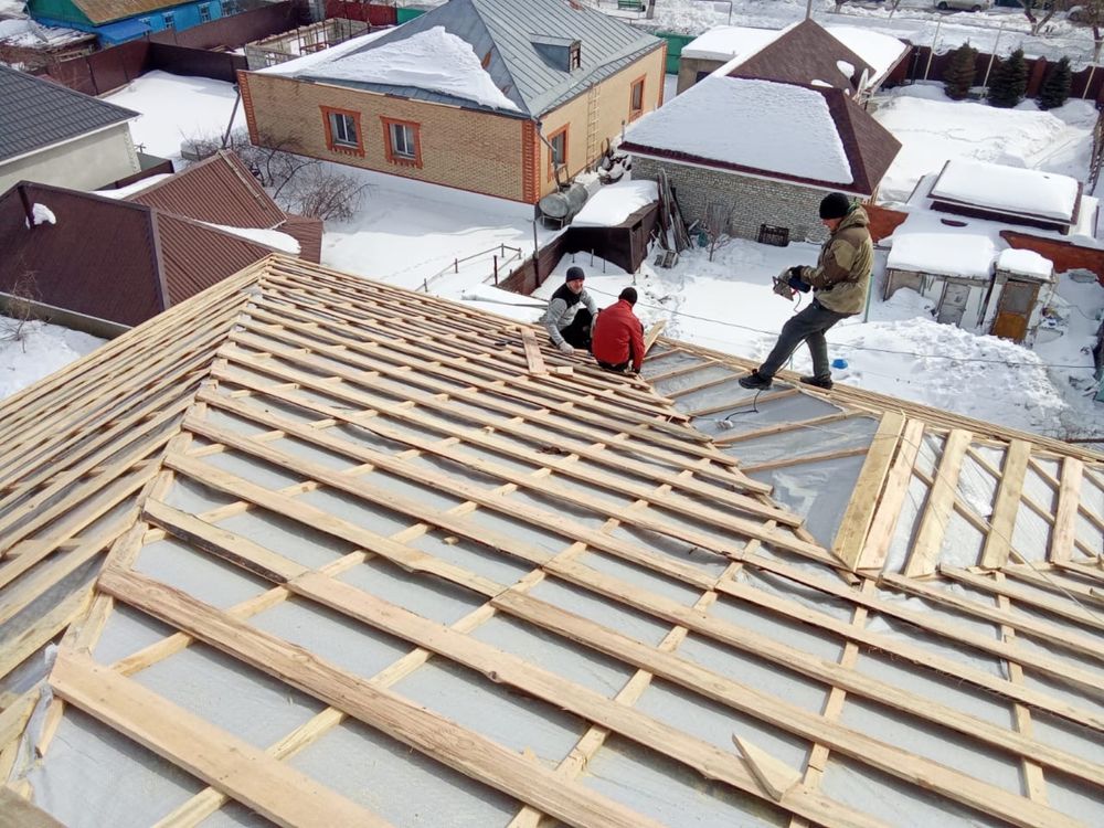 Строительство дома,крыши