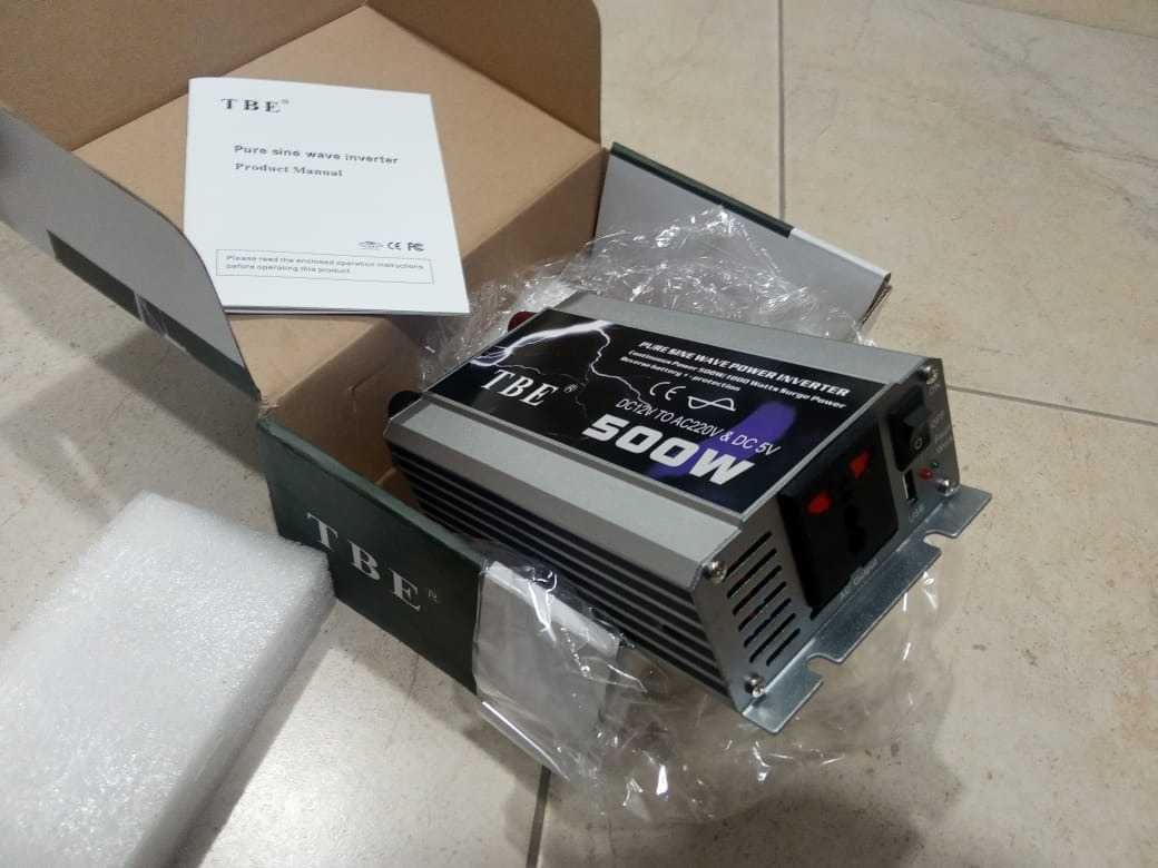 инвертор (чистый синус) инвертор ТВЕ 500w 12/220v преобразователь
