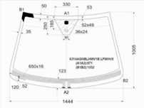 Стекло лобовое с обогревом щеток  Chevrolet Captiva