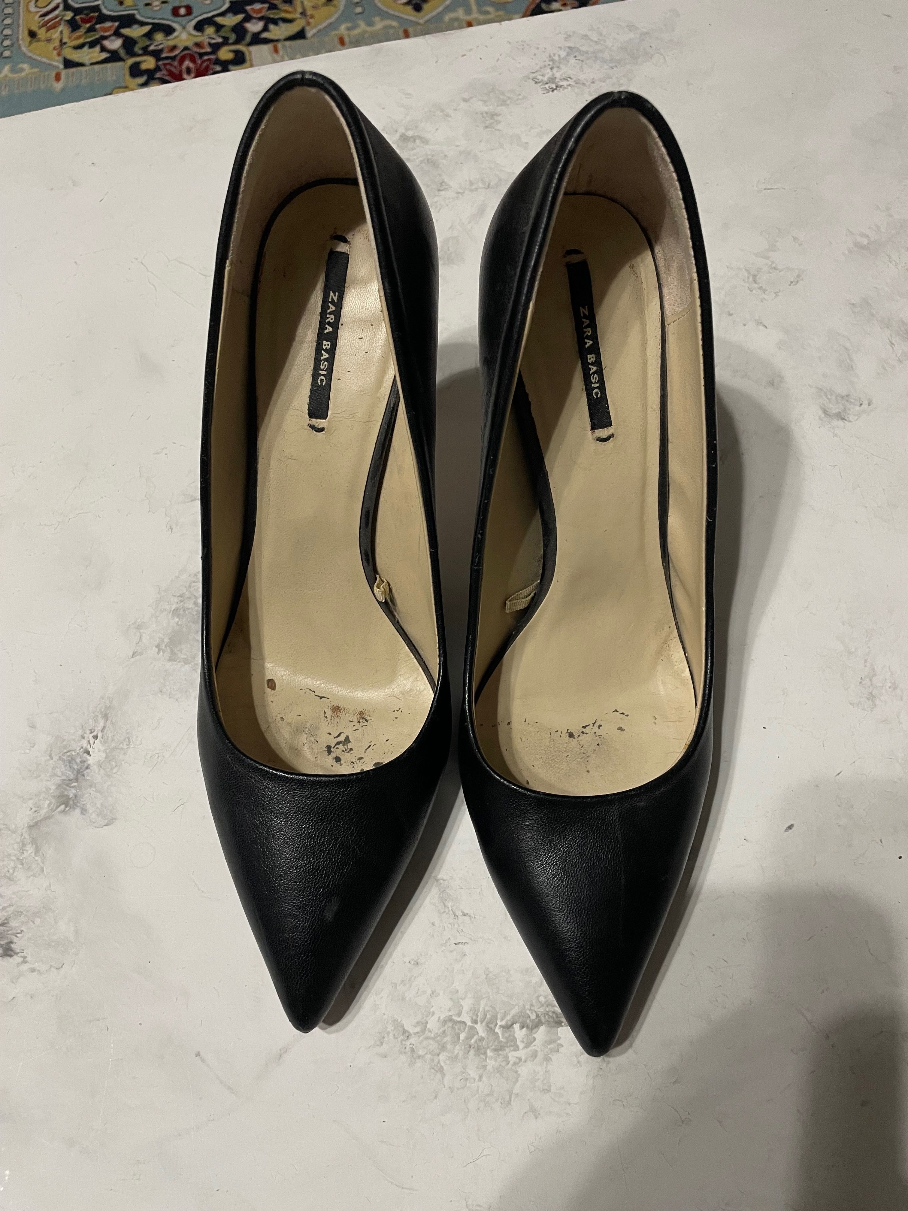 Туфли кожаные ZARA
