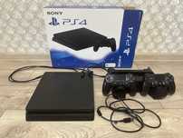 PS 4 Slim + 2 джойстика + док для зарядки + UFC 4/MK11/GTA V