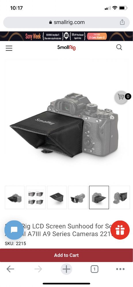 SmallRig Sunhood for Sony A7 A7II A7III A9 Series ( солнце защита )