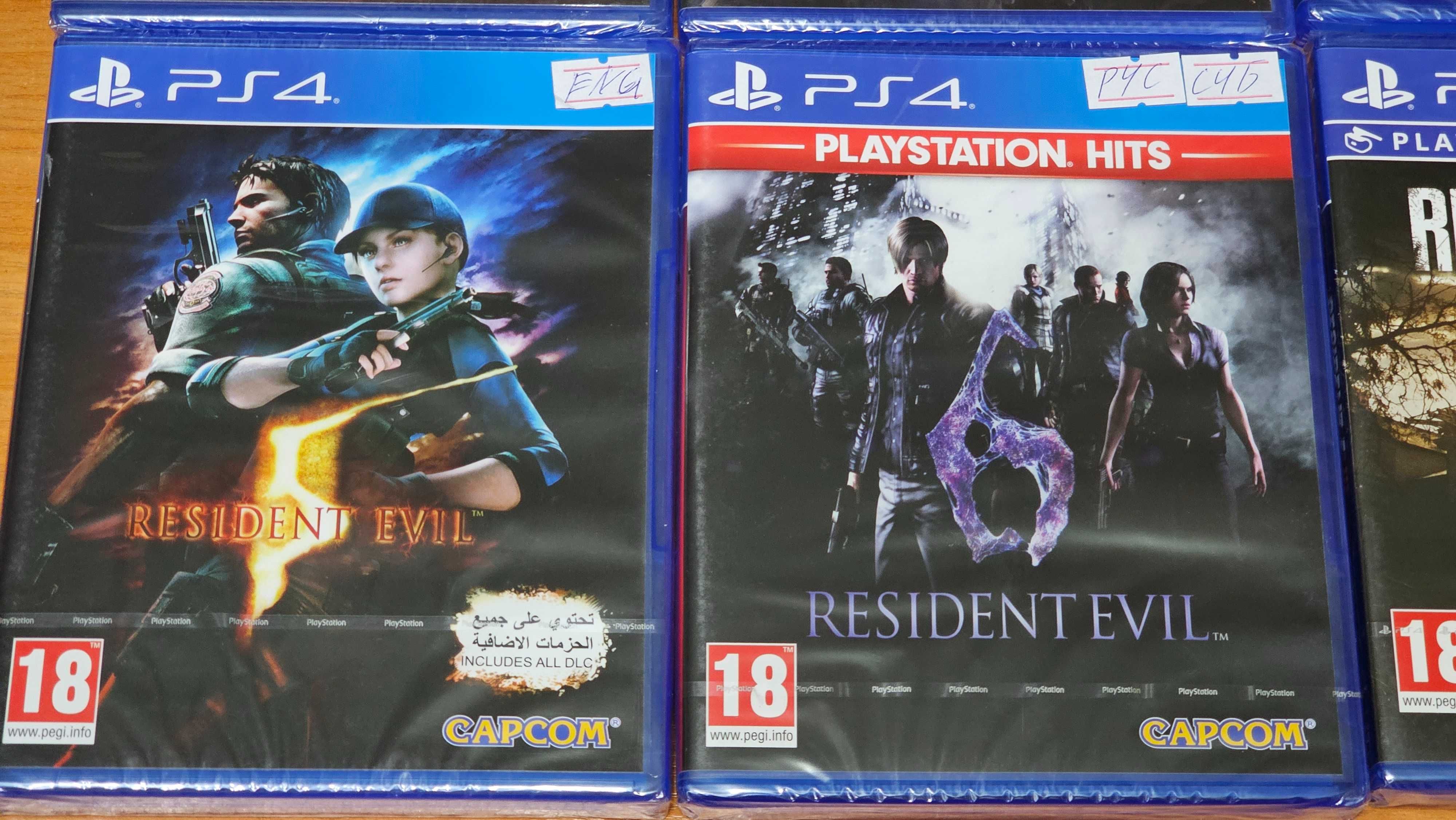 ДИСКИ PlayStaion 4 PS4 Resident Evil 2,3,4,4HD,5,6,7, 8Village Origins