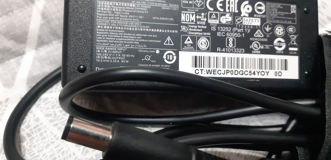 Зарядки / блоки питания hp (оригинал) и другие модели.