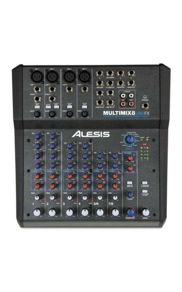 Микшерный пульт Alesis MultiMix 8 USB FX черный