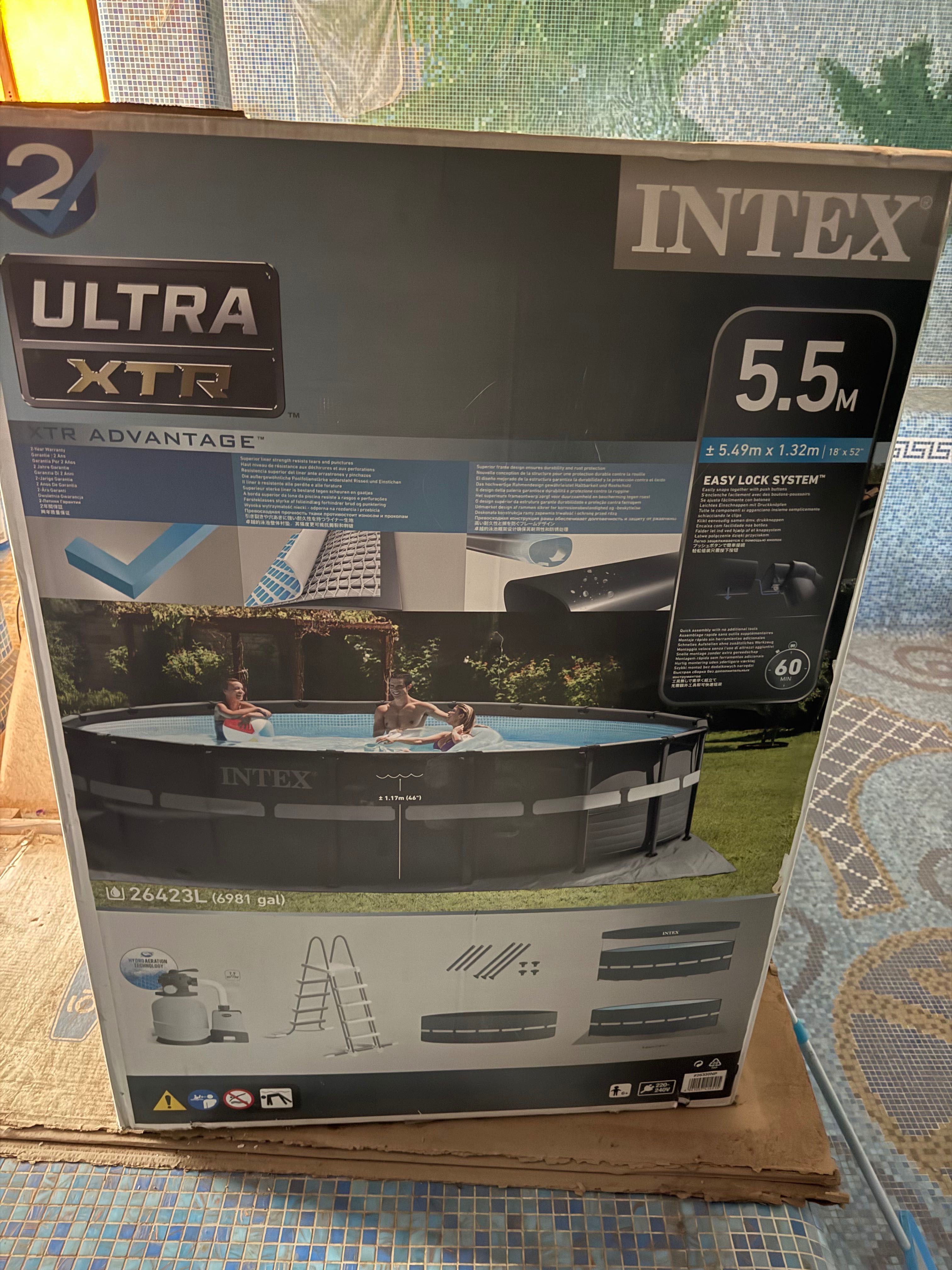 Бассейн Каркасный Ultra Frame 550 х 132 см, INTEX, фильтр и насос,