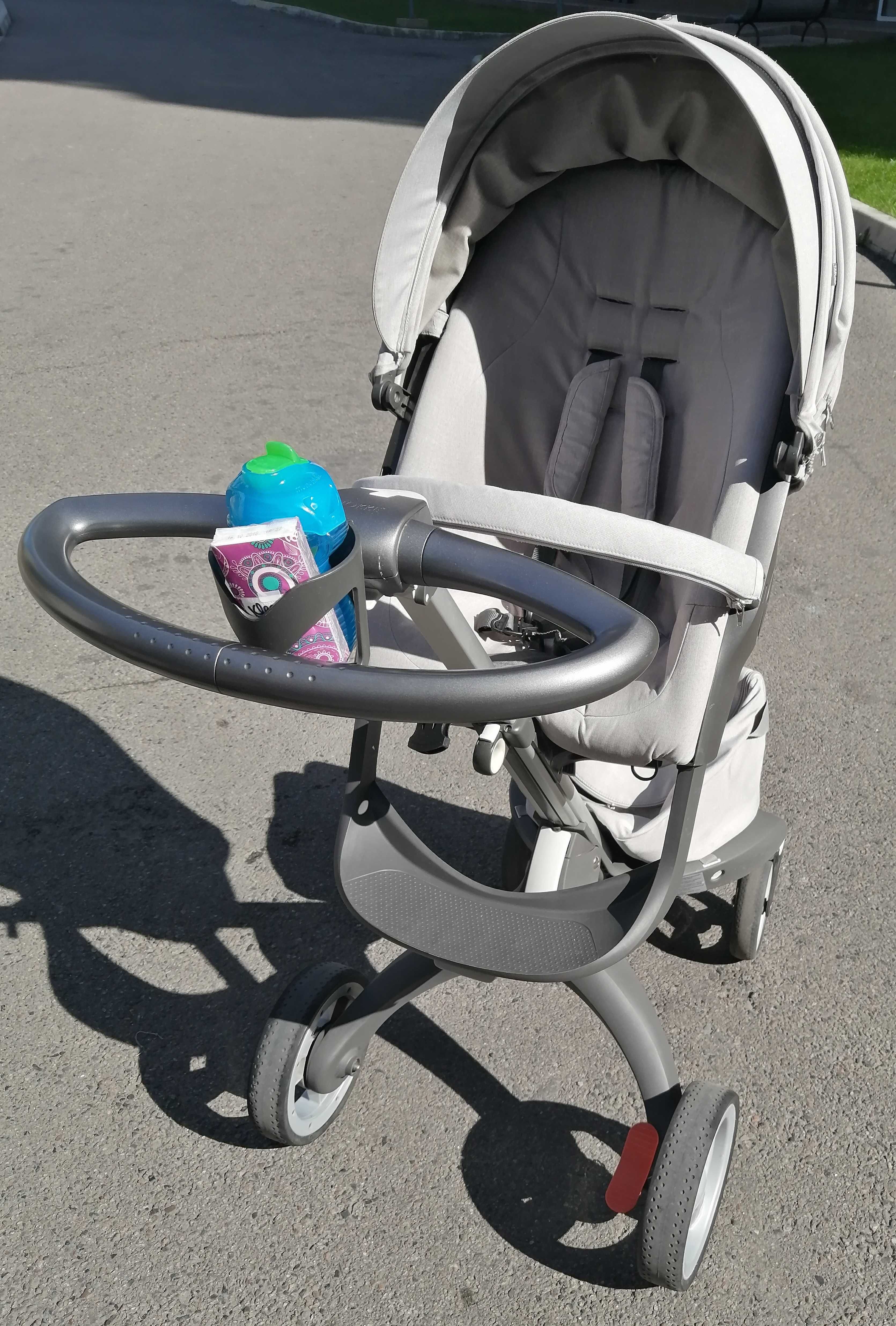 Коляска Stokke Xplory серая б.у. Полный комплект.