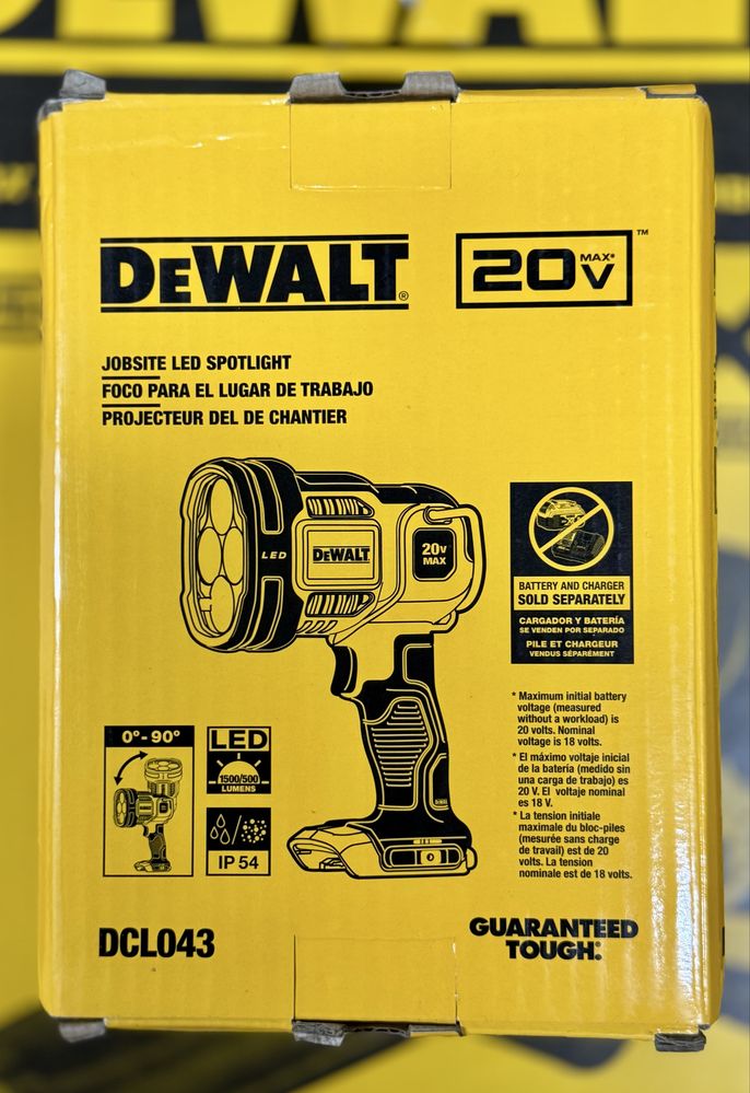 Фонарь Dewalt DCL043, новый, оригинал