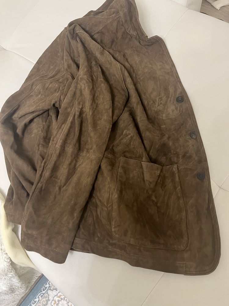 Пиджак замшевый Massimo Dutti размер XL