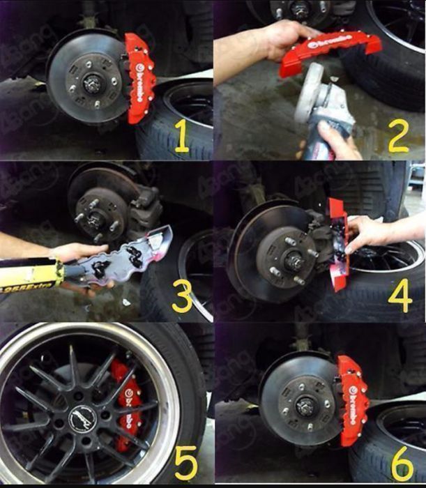 Накладки на супорта BREMBO красные