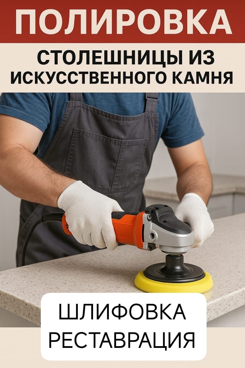 Полировка, шлифовка искусственного камня