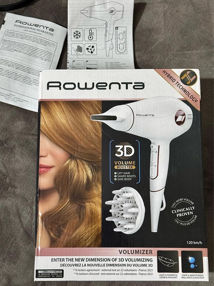 Фен Rowenta 2400W белый CV6135F0 + насадка диффузор