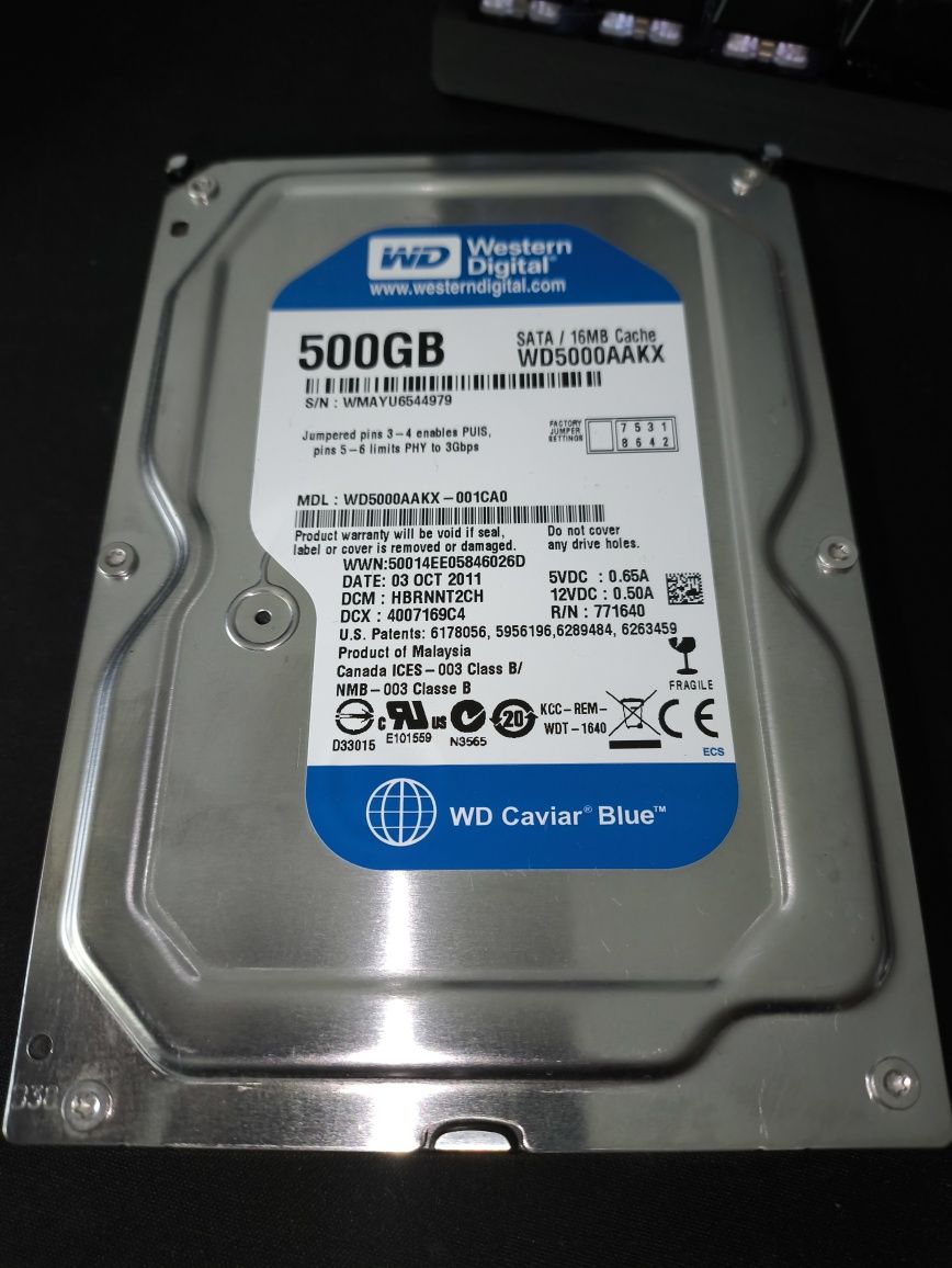 Жесткие диски 3.5" 500 Гб, есть опт