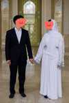 Комплект Абайя+платье+платок